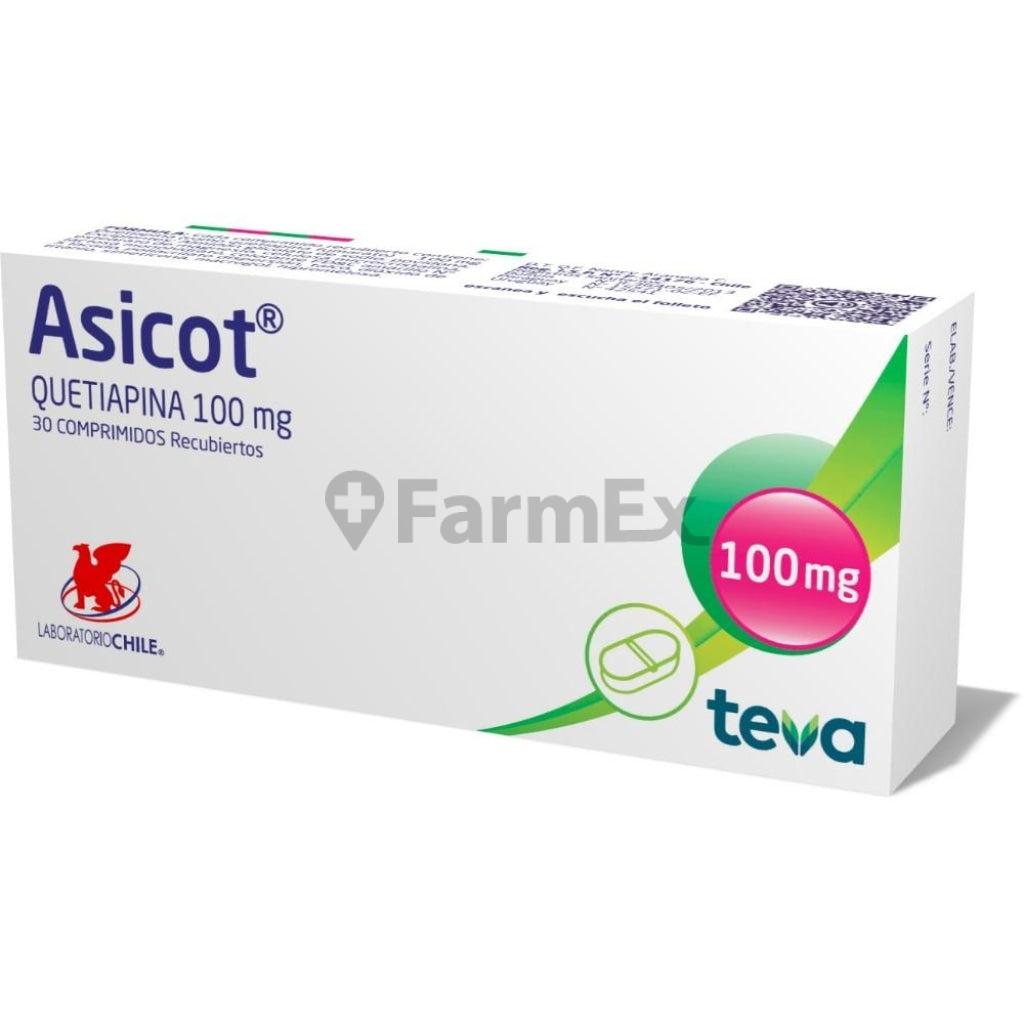Asicot® 100 mg. x 30 Comprimidos Recubiertos LABORATORIO CHILE